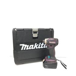 ▼▼ MAKITA マキタ 電動工具 コードレス式 18V 充電式インパクトドライバ 充電器・充電池2個・ケース付 TD172D パープル Bランク