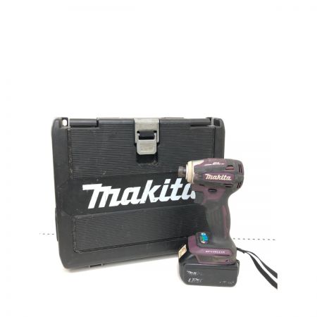 MAKITA マキタ 電動工具 コードレス式 18V 充電式インパクトドライバ 充電器・充電池2個・ケース付 TD172D パープル