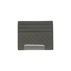 BOTTEGA VENETA ボッテガヴェネタ ユニセックス イントレチャート クレジットカードケース パスケース グレー Bランク