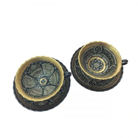  Eclectique kaikai エクレクティック カイカイ 洋食器 カップ&ソーサー 2Pセット パテルナの風 ネイビー/ブラック