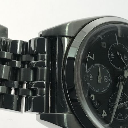  EMPORIO ARMANI エンポリオアルマーニ  腕時計 クロノグラフ ステンレススチール ブラック AR-0373