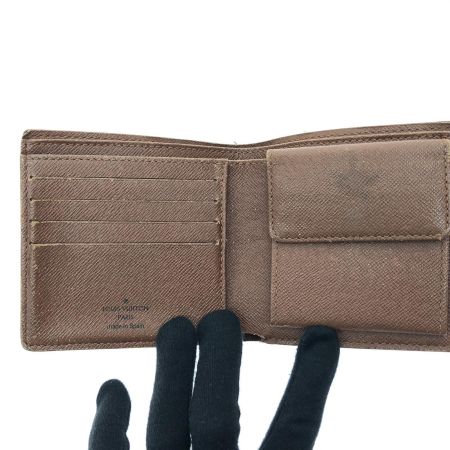  LOUIS VUITTON ルイヴィトン メンズ 二つ折り財布 モノグラム ポルトフォイユ マルコ M61675 ブラウン