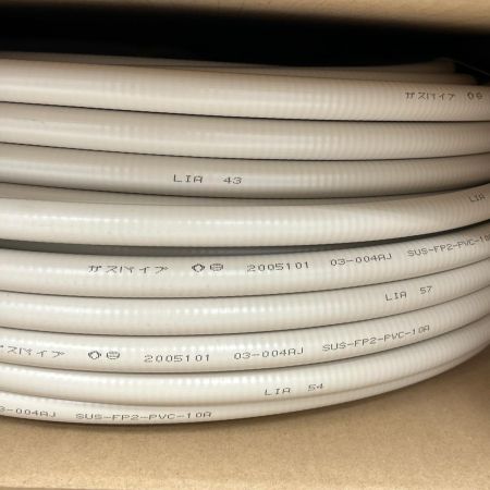 塩化ビニール被覆フレキシブル管 サイズ10A×60M SUS-PVC-10A