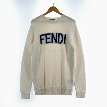  FENDI フェンディ ニット フロントロゴ SIZE 50 FZZ387 A3M3 ホワイト