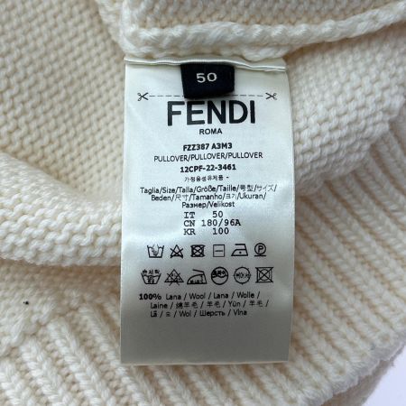  FENDI フェンディ ニット フロントロゴ SIZE 50 FZZ387 A3M3 ホワイト