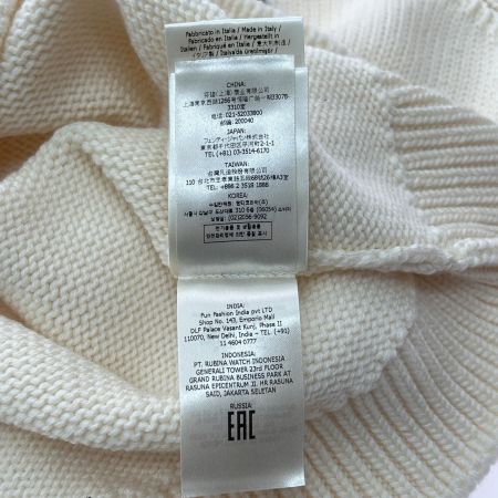  FENDI フェンディ ニット フロントロゴ SIZE 50 FZZ387 A3M3 ホワイト