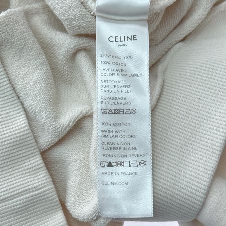  CELINE セリーヌ パーカー ルーズ フーディー SIZE XL 2Y321670Q アイボリー