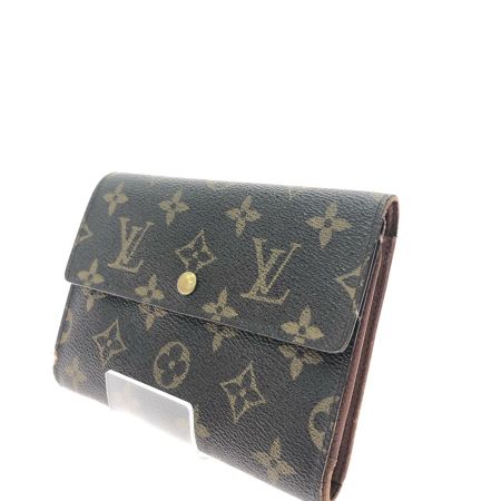  LOUIS VUITTON ルイヴィトン レディース 三つ折り財布 モノグラム ポルトトレゾール エテュイ シェキエ  M61200 ブラウン
