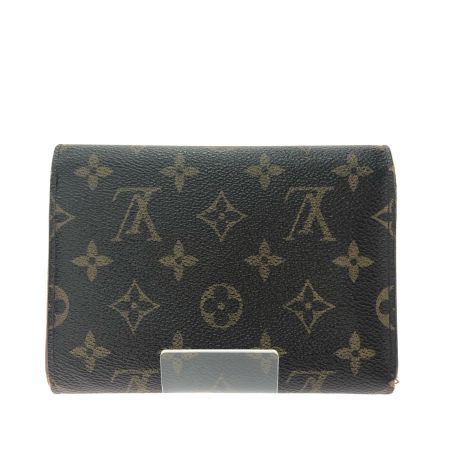  LOUIS VUITTON ルイヴィトン レディース 三つ折り財布 モノグラム ポルトトレゾール エテュイ シェキエ  M61200 ブラウン
