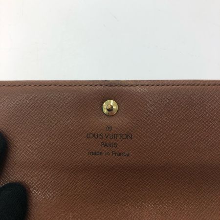  LOUIS VUITTON ルイヴィトン レディース 三つ折り財布 モノグラム ポルトトレゾール エテュイ シェキエ  M61200 ブラウン