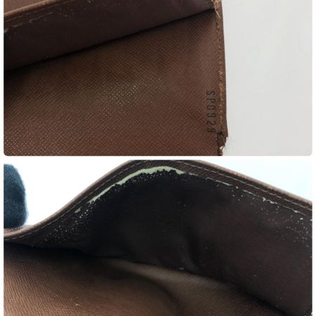  LOUIS VUITTON ルイヴィトン レディース 三つ折り財布 モノグラム ポルトトレゾール エテュイ シェキエ  M61200 ブラウン