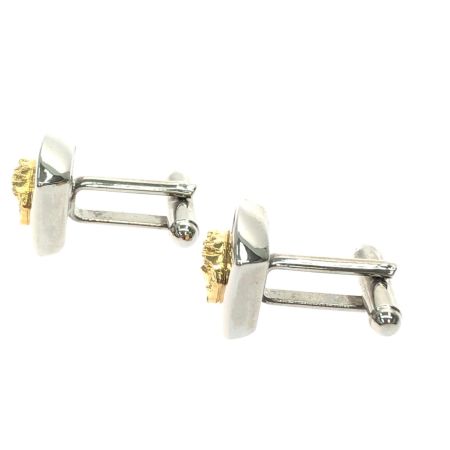  GIANNI VERSACE メンズ カフスボタン シルバー/ゴールド メデューサモチーフ