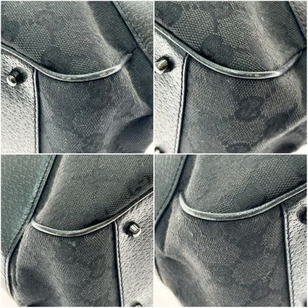  GUCCI グッチ トートバッグ GGキャンバス レザー 113011 ブラック