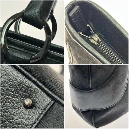  GUCCI グッチ トートバッグ GGキャンバス レザー 113011 ブラック