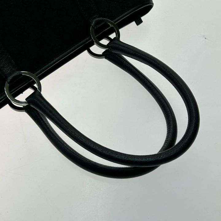 GUCCI グッチ トートバッグ GGキャンバス レザー 113011 ブラック