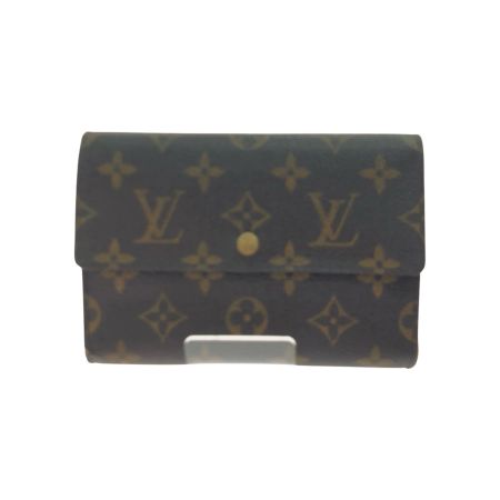  LOUIS VUITTON ルイヴィトン レディース 三つ折り財布 モノグラム ポルトトレゾール・エテュイパピエ M61202 ブラウン