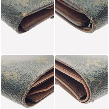  LOUIS VUITTON ルイヴィトン レディース 三つ折り財布 モノグラム ポルトトレゾール・エテュイパピエ M61202 ブラウン