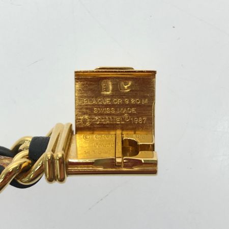  CHANEL シャネル レディース腕時計 クオーツ プルミエール Mサイズ ブラック文字盤  H0001 ゴールド