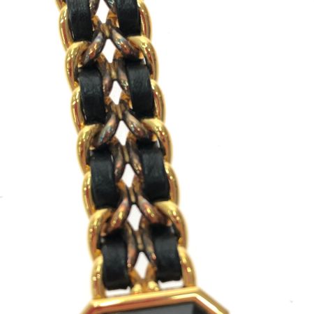  CHANEL シャネル レディース腕時計 クオーツ プルミエール Mサイズ ブラック文字盤  H0001 ゴールド