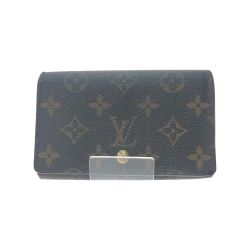 ▼▼ LOUIS VUITTON ルイヴィトン レディース 二つ折り財布 モノグラム ポルト モネ・ビエ トレゾール M61730 ブラウン Bランク
