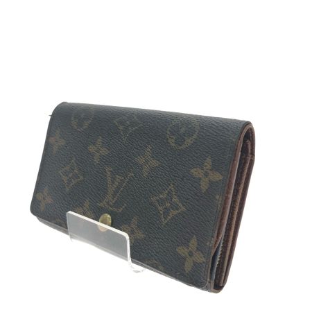  LOUIS VUITTON ルイヴィトン レディース 二つ折り財布 モノグラム ポルト モネ・ビエ トレゾール M61730 ブラウン