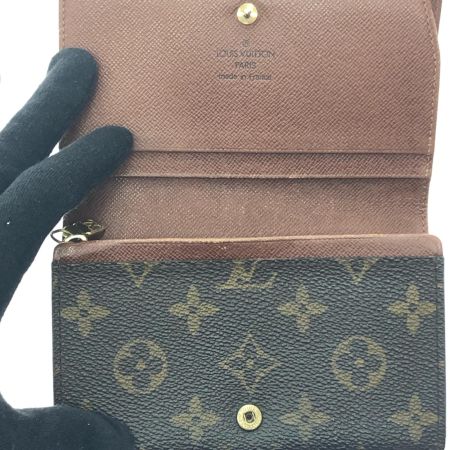  LOUIS VUITTON ルイヴィトン レディース 二つ折り財布 モノグラム ポルト モネ・ビエ トレゾール M61730 ブラウン
