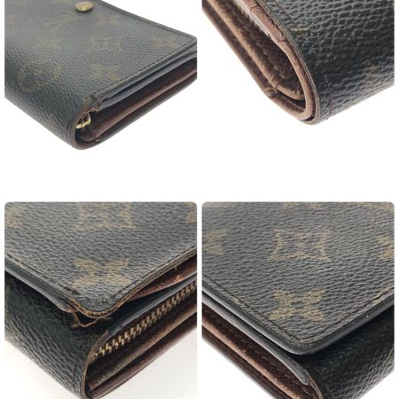  LOUIS VUITTON ルイヴィトン レディース 二つ折り財布 モノグラム ポルト モネ・ビエ トレゾール M61730 ブラウン