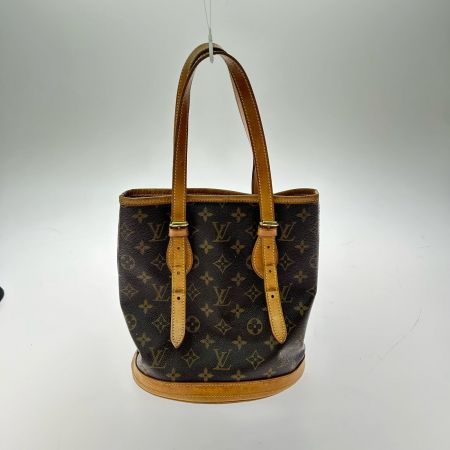  LOUIS VUITTON ルイヴィトン モノグラム プチ・バケット トートバッグ M42238 ブラウン