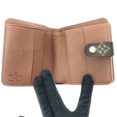  LOUIS VUITTON ルイヴィトン レディース 二つ折り財布 モノグラム コンパクトジップ  M61667 ブラウン