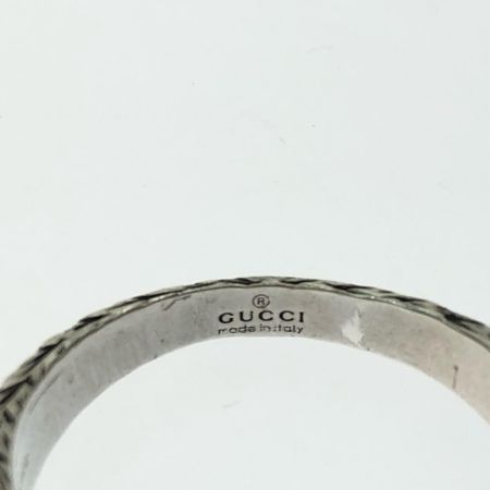  GUCCI グッチ ユニセックス シルバーリング 指輪 SV925 インターロッキングG アラベスク 21号 6.5g