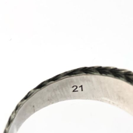  GUCCI グッチ ユニセックス シルバーリング 指輪 SV925 インターロッキングG アラベスク 21号 6.5g