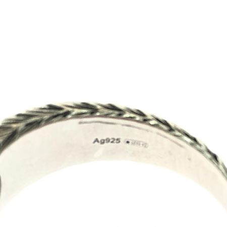  GUCCI グッチ ユニセックス シルバーリング 指輪 SV925 インターロッキングG アラベスク 21号 6.5g