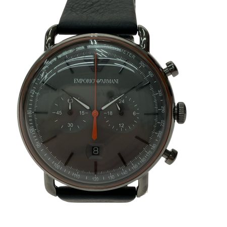  EMPORIO ARMANI エンポリオアルマーニ メンズ腕時計 クオーツ クロノグラフ Aviator アビエーター AR-11168 ブラック