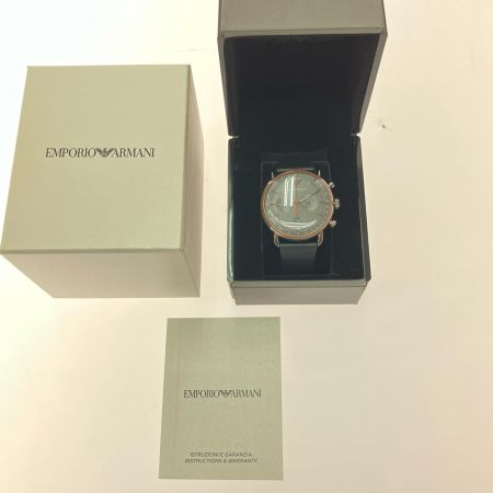  EMPORIO ARMANI エンポリオアルマーニ メンズ腕時計 クオーツ クロノグラフ Aviator アビエーター AR-11168 ブラック