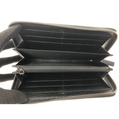  GUCCI グッチ ユニセックス 長財布 ラウンドファスナー GGマーモント  428736 ブラック