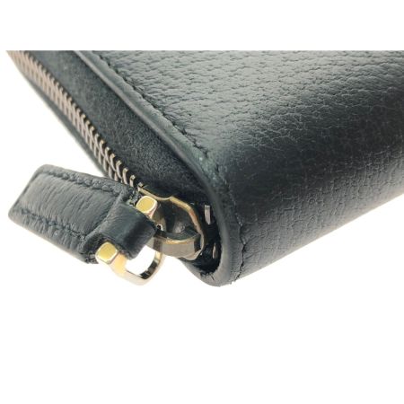  GUCCI グッチ ユニセックス 長財布 ラウンドファスナー GGマーモント  428736 ブラック