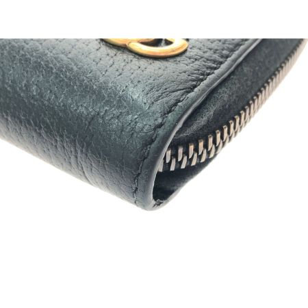  GUCCI グッチ ユニセックス 長財布 ラウンドファスナー GGマーモント  428736 ブラック