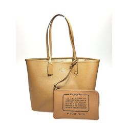 ▼▼ COACH コーチ レディース トートバッグ リバーシブル フローラル アウトレット F31776 キャメル×花柄 Aランク