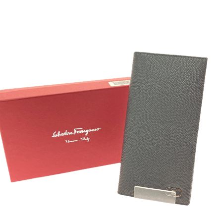  Ferragamo フェラガモ メンズ 二つ折り長財布 TEN-FORTY ONE ガンチーニ 箱付 669772 ブラック