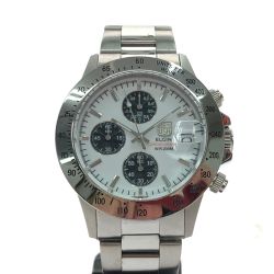 ELGIN メンズ腕時計 クオーツ クロノグラフ アナログ デイト FK-1184N-FL Bランク