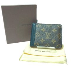 ▼▼ LOUIS VUITTON ルイヴィトン メンズ 二つ折り財布 モノグラム・マカサー ポルトフォイユ･ガスパル M93801 ブラウン Bランク