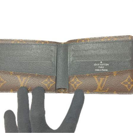  LOUIS VUITTON ルイヴィトン メンズ 二つ折り財布 モノグラム・マカサー ポルトフォイユ･ガスパル M93801 ブラウン