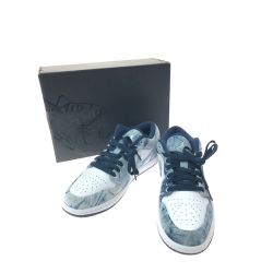 ▼▼ NIKE ナイキ メンズ スニーカー エアジョーダン1 ロー ウォッシュドデニム 26.5cm CZ8455-100 ホワイト×ブルー Aランク
