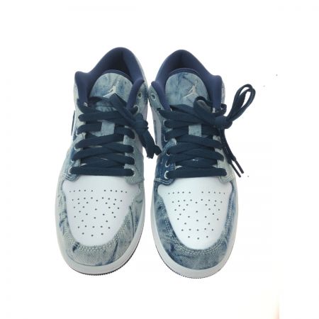  NIKE ナイキ メンズ スニーカー エアジョーダン1 ロー ウォッシュドデニム 26.5cm CZ8455-100 ホワイト×ブルー