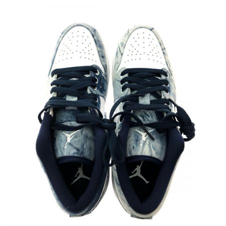  NIKE ナイキ メンズ スニーカー エアジョーダン1 ロー ウォッシュドデニム 26.5cm CZ8455-100 ホワイト×ブルー