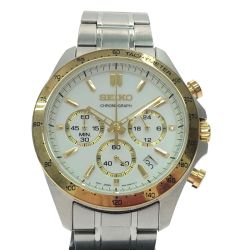 SEIKO セイコー メンズ腕時計 クオーツ クロノグラフ ステンレススチール 8T63-00D0 Bランク