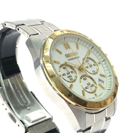SEIKO セイコー メンズ腕時計 クオーツ クロノグラフ ステンレススチール 8T63-00D0