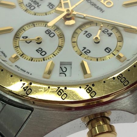 SEIKO セイコー メンズ腕時計 クオーツ クロノグラフ ステンレススチール 8T63-00D0