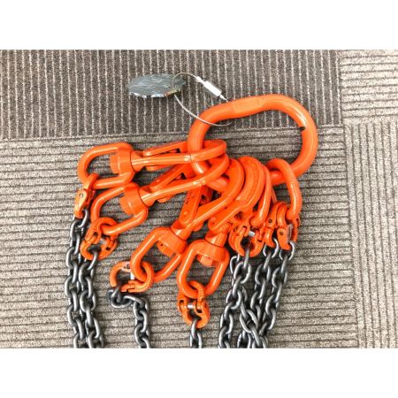  KONDOTEC チェーンスリング4本吊り 安全ロックフック付 チェーン径：6mm チェーン長：3ｍ GRADE 10