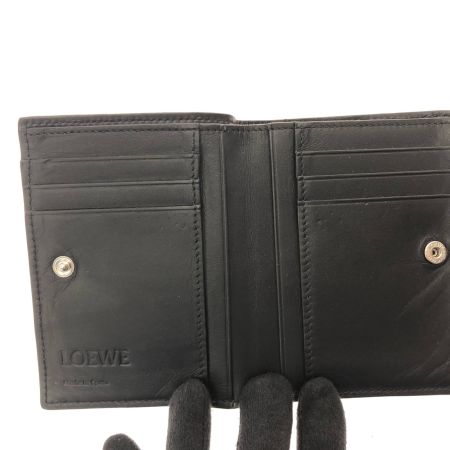  LOEWE ロエベ メンズ 二つ折り財布 スリムコンパクトウォレット 箱付 C660W73X01 ブラック